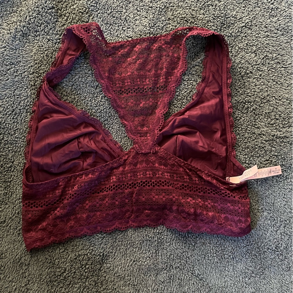 Dark purple lace bralette - Picture 2 of 3